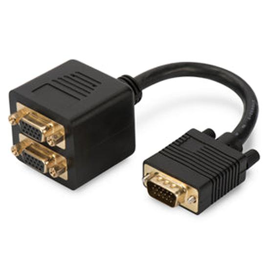 Digitus VGA M to 2x VGA F Splitter 0.2m Monitor Adapter