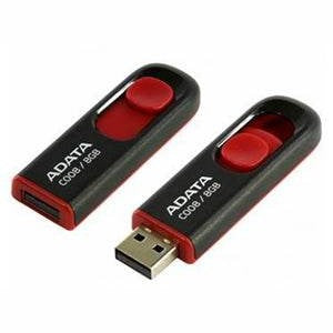 Adata C008 Retractable USB 2.0 16GB Flash Drive (Red/Black) - SavvyBadger.co.nz