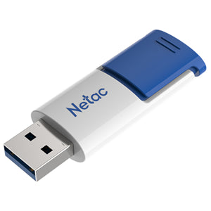 Netac U182 USB3 Flash Drive 64GB UFD Retractable (Blue/White)