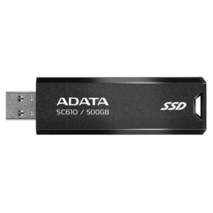 Adata SC610 Retractable USB3.2 Gen 2 | 500GB External SSD | Compatible with PS5 & Xbox Series X|S (5 Years Warranty)