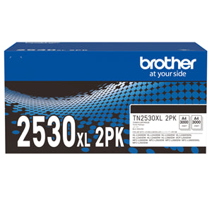 Brother TN2530XL2PK Black High Yield Toner (2 Pack)