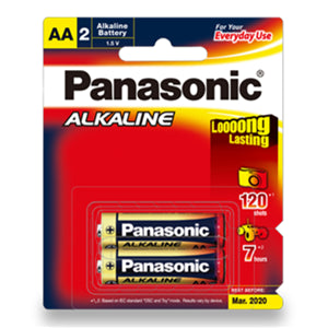 Panasonic AA Alkaline Battery (2 Pack)