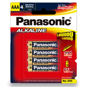 Panasonic AAA Alkaline Battery (4 Pack)