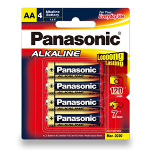 Panasonic AA Alkaline Battery (4 Pack)