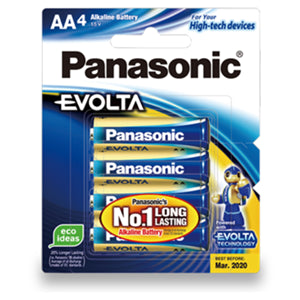 Panasonic Evolta AA Alkaline Battery (4 Pack)