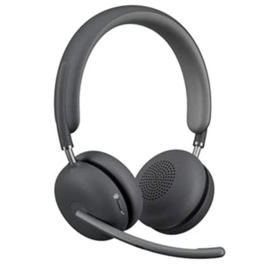 Logitech Zone Wireless 2 On-Ear Bluetooth Business Headset with Receiver - UC Version Graphite
