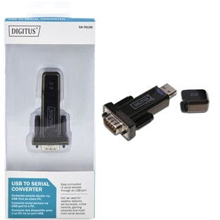 Digitus USB 2.0 Type A (M) to Serial RS232 (M) Mini Adapter