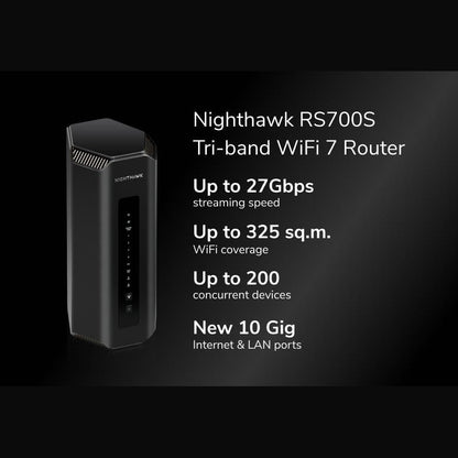 Netgear Nighthawk RS700S (BE19000) 12-Stream Tri-Band WIFI 7 Router
