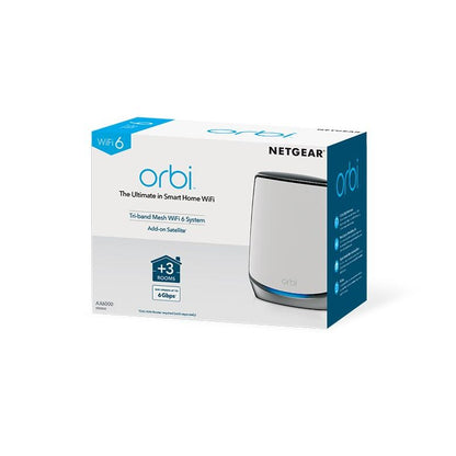 Netgear Orbi AX6000 Tri-Band Mesh WIFI 6 System Add-On Satellite RBS850
