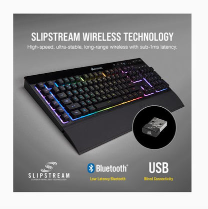 Corsair K57 RGB Wireless Gaming Keyboard with Slipstream Wireless Technology Black