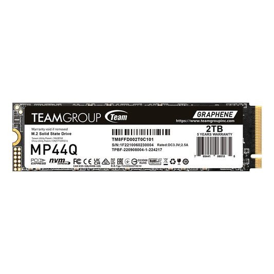 TeamGroup 2TB SSD M.2-2280 PCIE Gen4x4 MP44Q R/W 7400/6500 MB/s