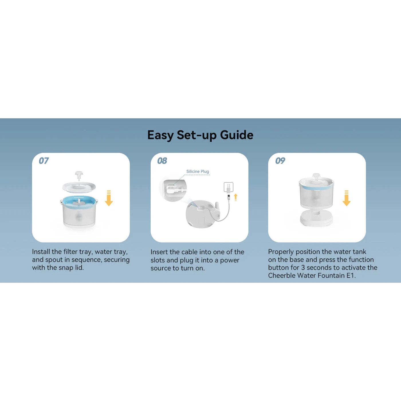 Cheerble Elfin E1 Pet Water Fountain 2L (AC Powered)
