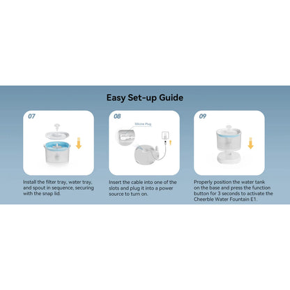 Cheerble Elfin E1 Pet Water Fountain 2L (AC Powered)