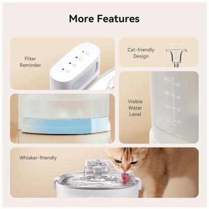 Cheerble Elfin E1 Pet Water Fountain 2L (AC Powered)