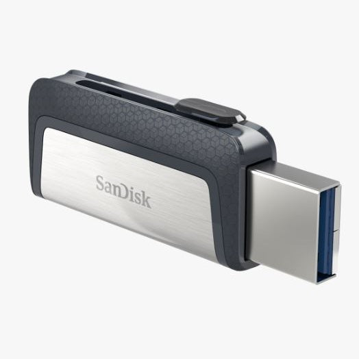 SanDisk Ultra Dual Drive 32GB USB Type C SDDDC2 USB3.1/Type C Reversible Connector Retractable Design (Black)