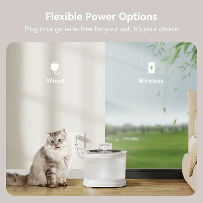 Cheerble Elfin E1+ Pet Water Fountain 2L (Battery & AC Powered)