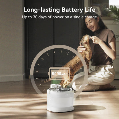 Cheerble Elfin E1+ Pet Water Fountain 2L (Battery & AC Powered)