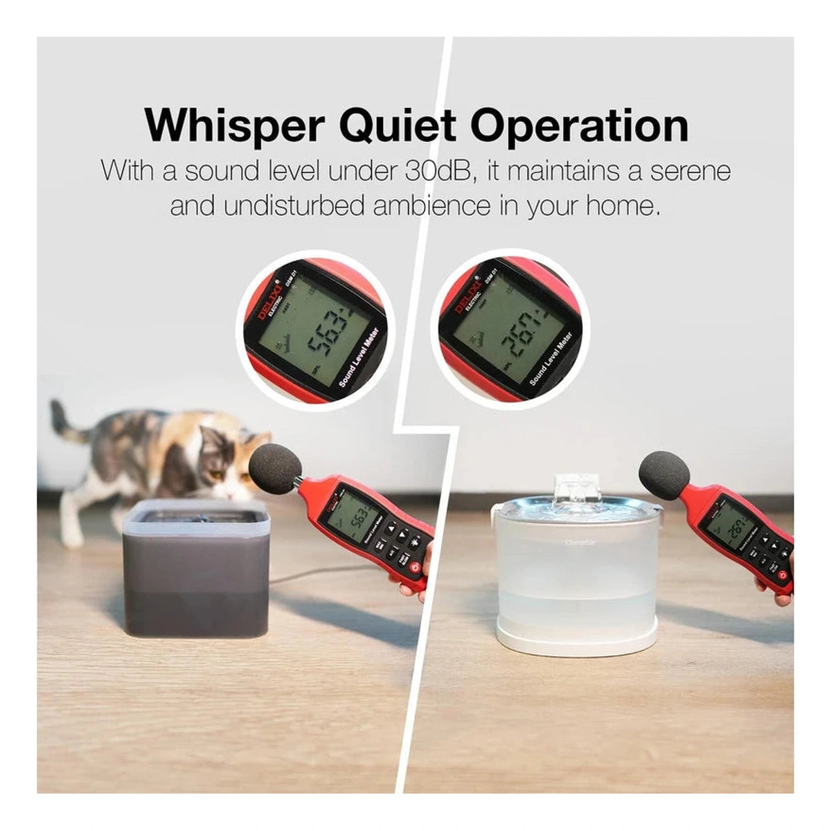 Cheerble Elfin E1+ Pet Water Fountain 2L (Battery & AC Powered)