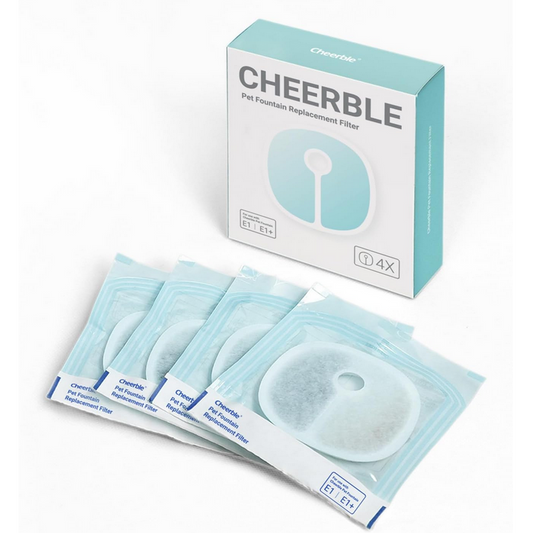 Cheerble Replacement Filter for Elfin E1 & E1+ Pet Water Fountain (4-Pack)