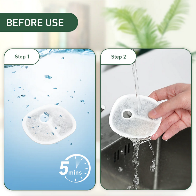 Cheerble Replacement Filter for Elfin E1 & E1+ Pet Water Fountain (4-Pack)