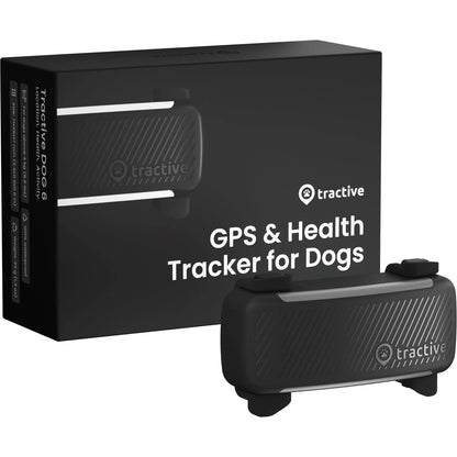 Tractive Dog 6 GPS Tracker (Black) for Dogs | Subscription Required