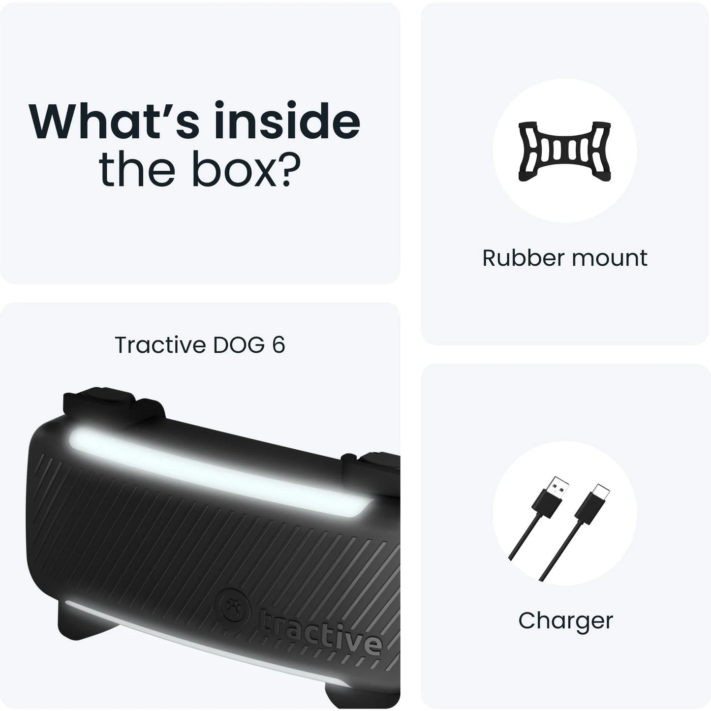 Tractive Dog 6 GPS Tracker (Black) for Dogs | Subscription Required
