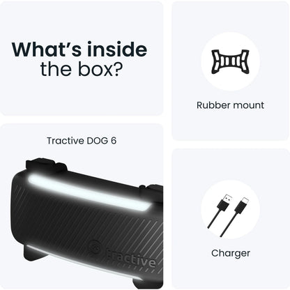 Tractive Dog 6 GPS Tracker (Black) for Dogs | Subscription Required