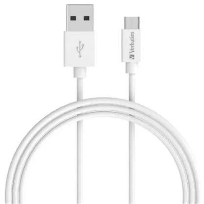 Verbatim 66579 Charge & Sync 3A MicroUSB to USB-A 2.0 Cable 1m (White)