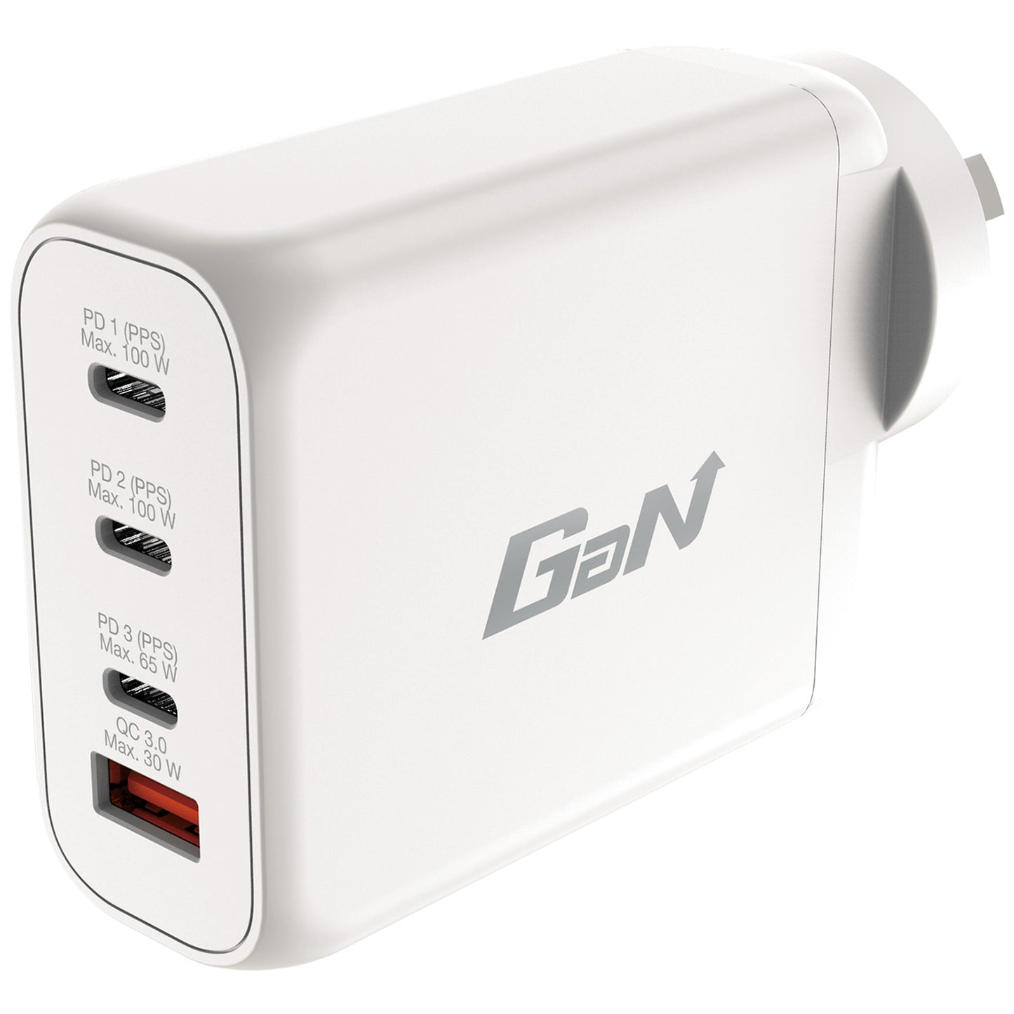 Verbatim 66966 GaN 4-Port Fast-Charger 100W with 3x USB-C and 1x USB-A Port