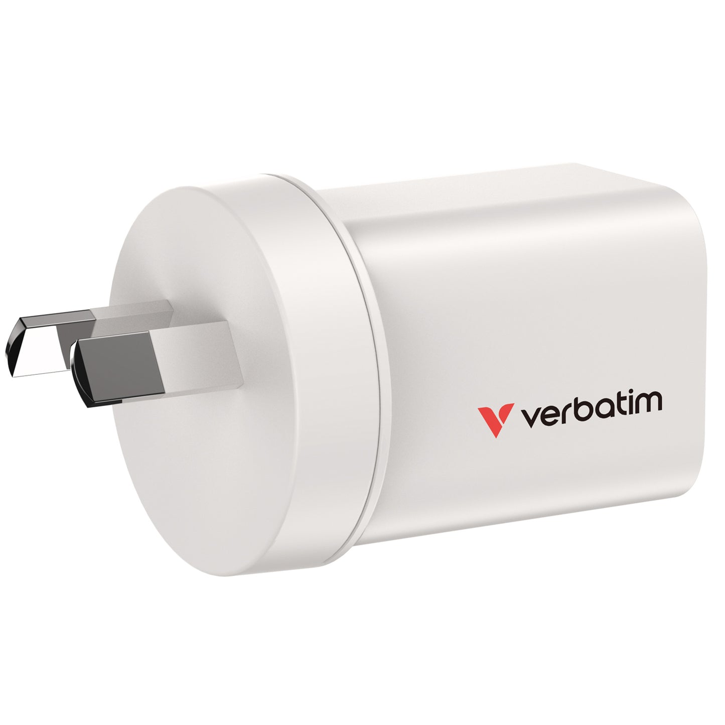Verbatim 67015 35W 2-Port GaN Charger | 1x USB-C and 1x USB-A (White)