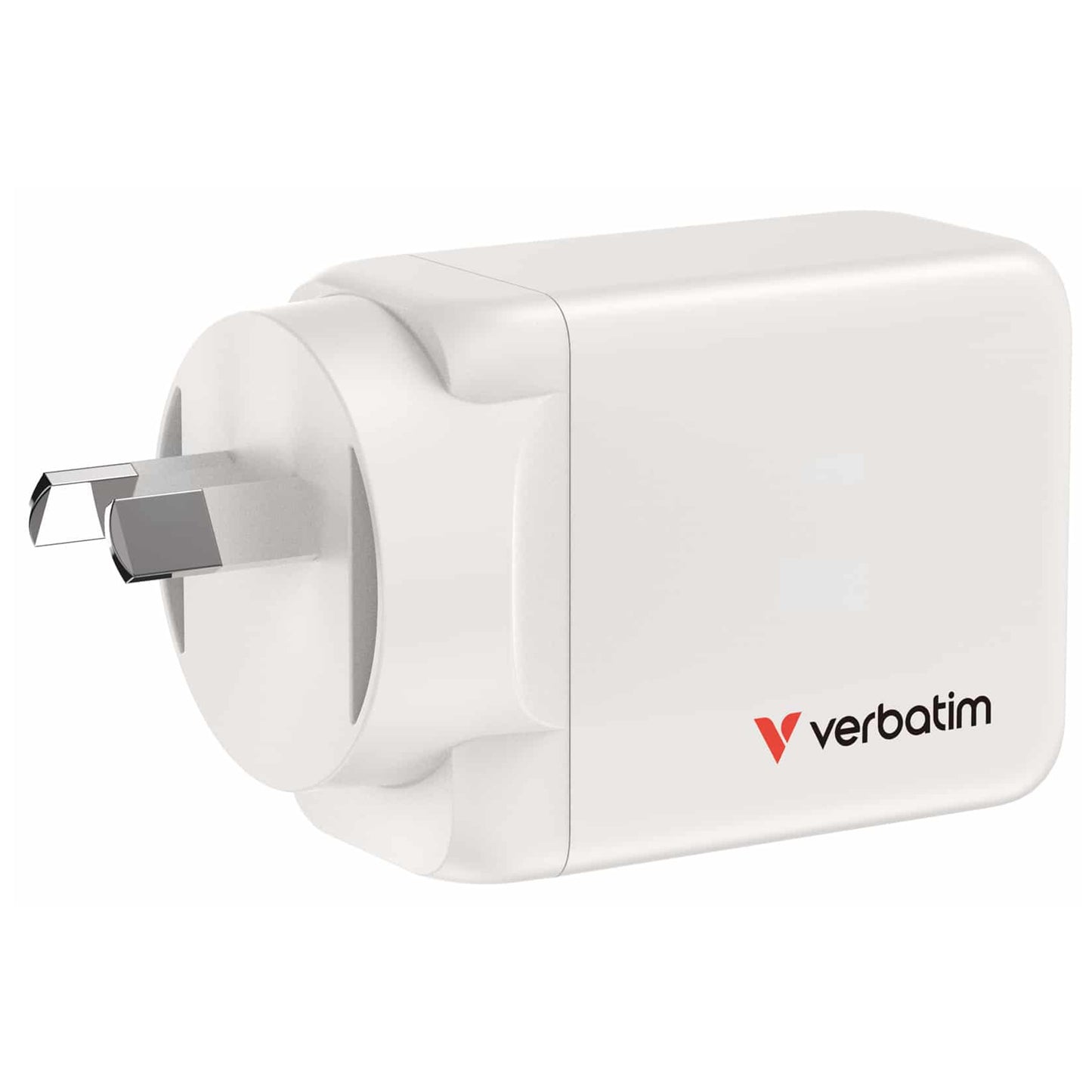 Verbatim 67016 GaN 3-Port Fast-Charger 65W with 2x USB-C and 1x USB-A Port