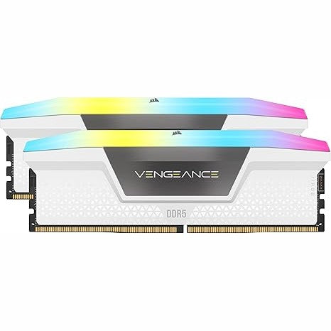 Corsair Vengeance RGB 32GB (2x16GB) DDR5 DIMM CL36 Desktop RAM (White)