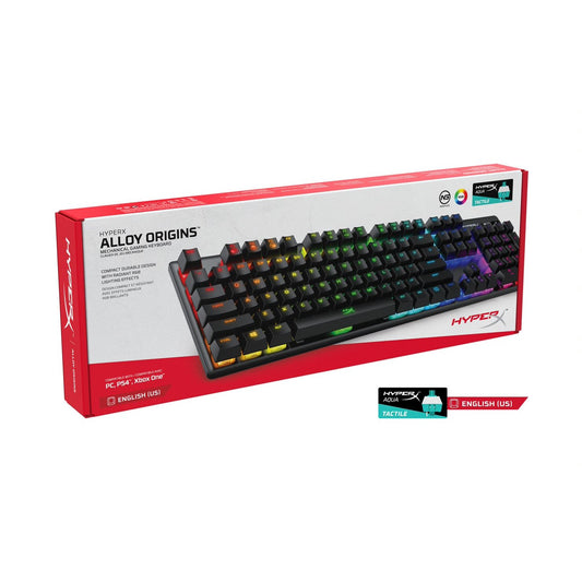 HyperX Alloy Origins RGB Mechanical Gaming Keyboard Aqua Switch (US Layout)