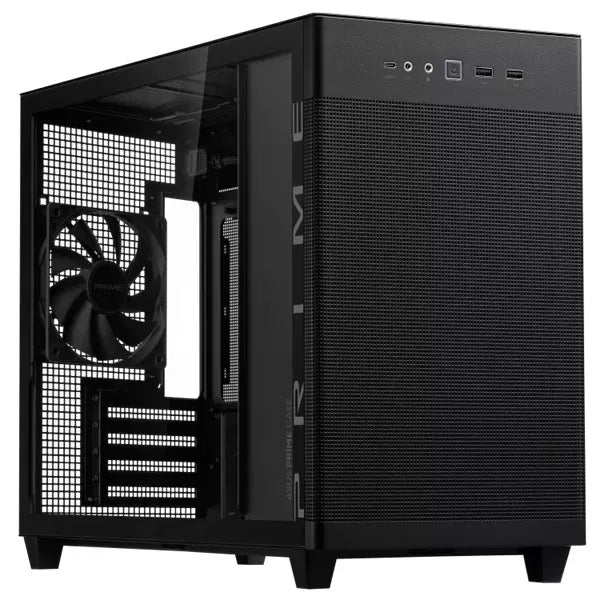 ASUS Prime AP201 MicroATX Tempered Glass Case Black