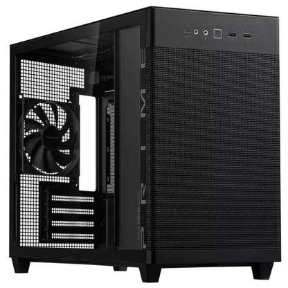 ASUS Prime AP201 MicroATX Tempered Glass Case Black