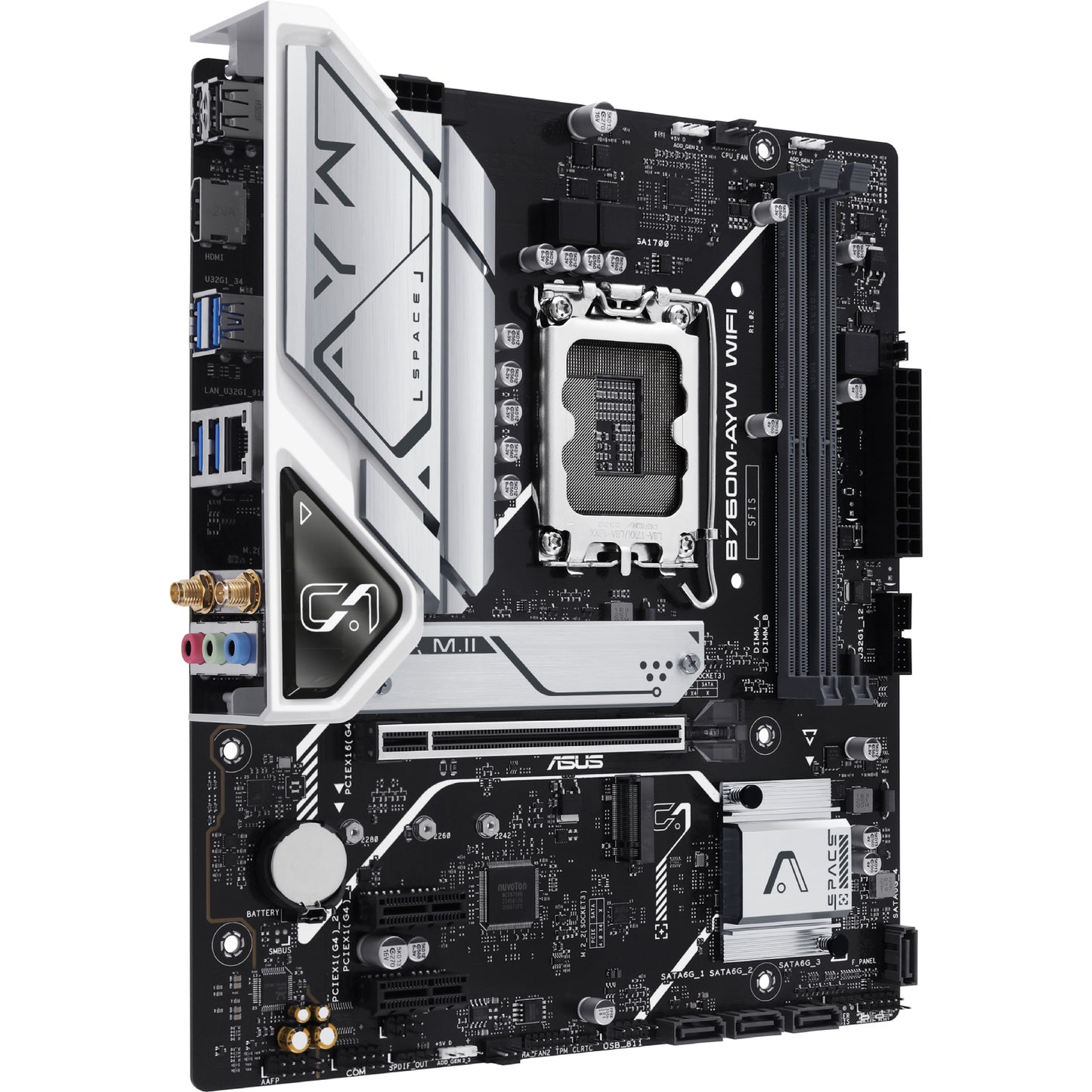 Asus B760M-AYW WIFI mATX Motherboard | Intel Socket LGA1700 - B760 Chipset