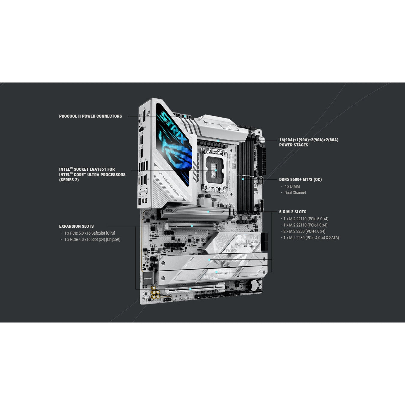 Asus ROG STRIX Z890-A Gaming WIFI ATX Motherboard for Intel LGA1851