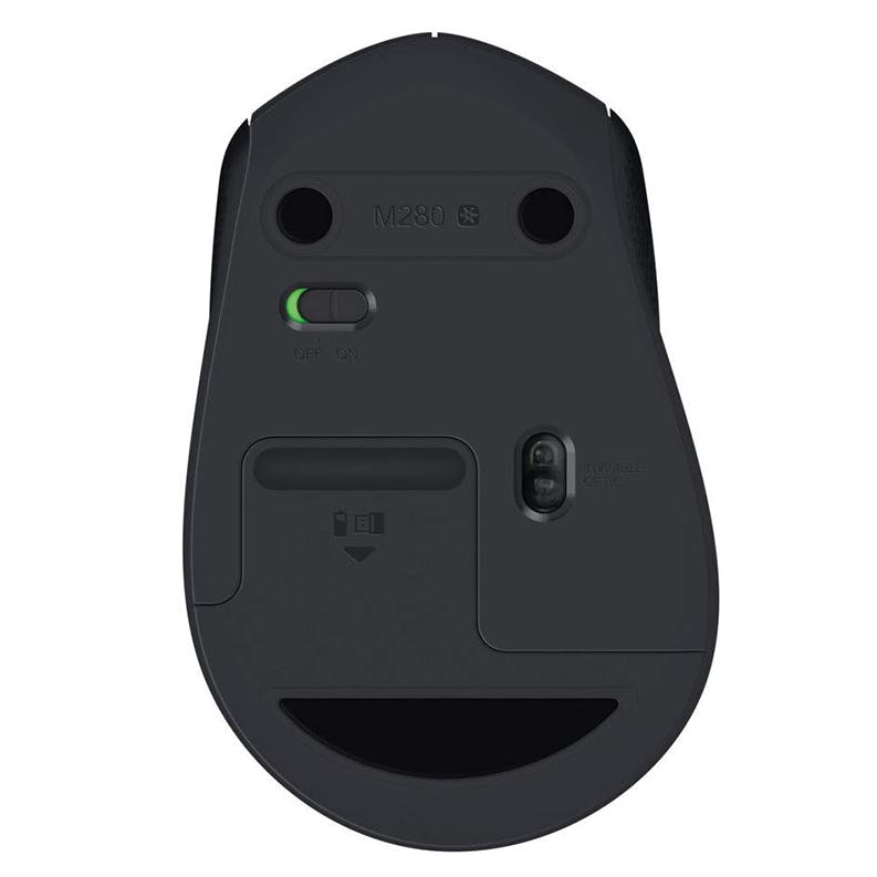 Logitech M280 USB Wireless Full Size Mouse (Black)