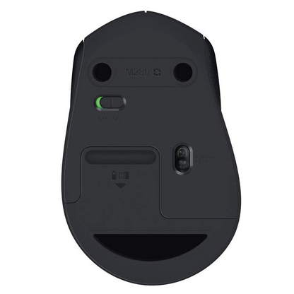 Logitech M280 USB Wireless Full Size Mouse (Black)