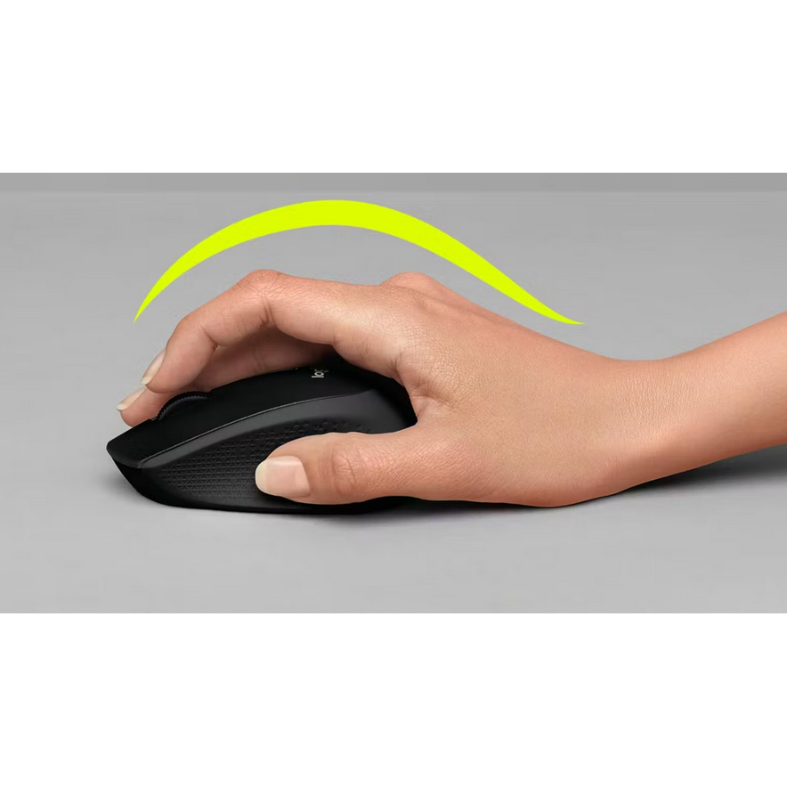Logitech M280 USB Wireless Full Size Mouse (Black)
