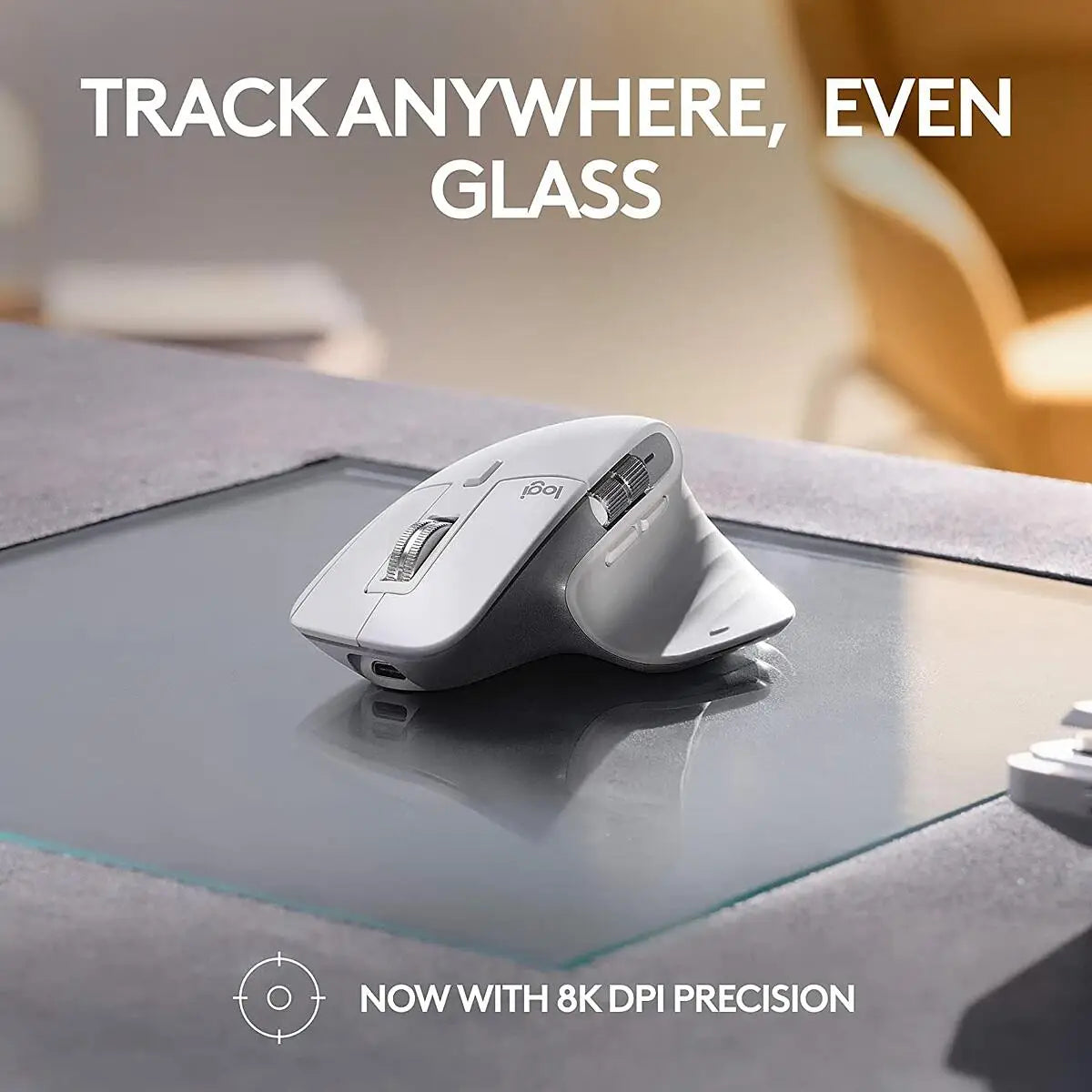 Logitech MX Master 3s Wireless Performance Mouse for Mac (White)