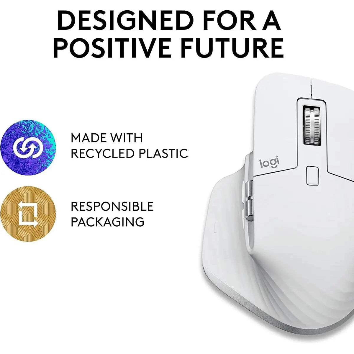 Logitech MX Master 3s Wireless Performance Mouse for Mac (White)