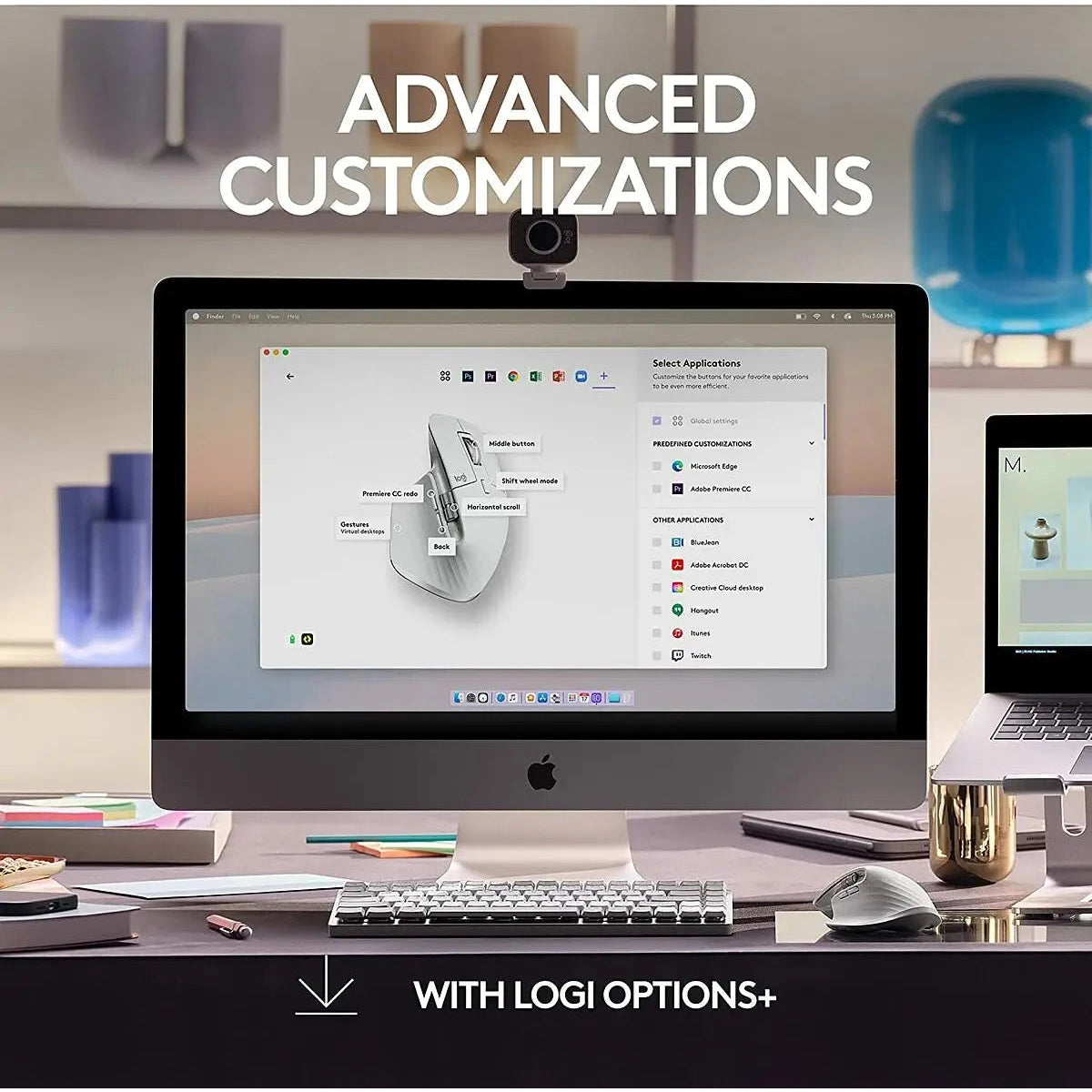Logitech MX Master 3s Wireless Performance Mouse for Mac (White)