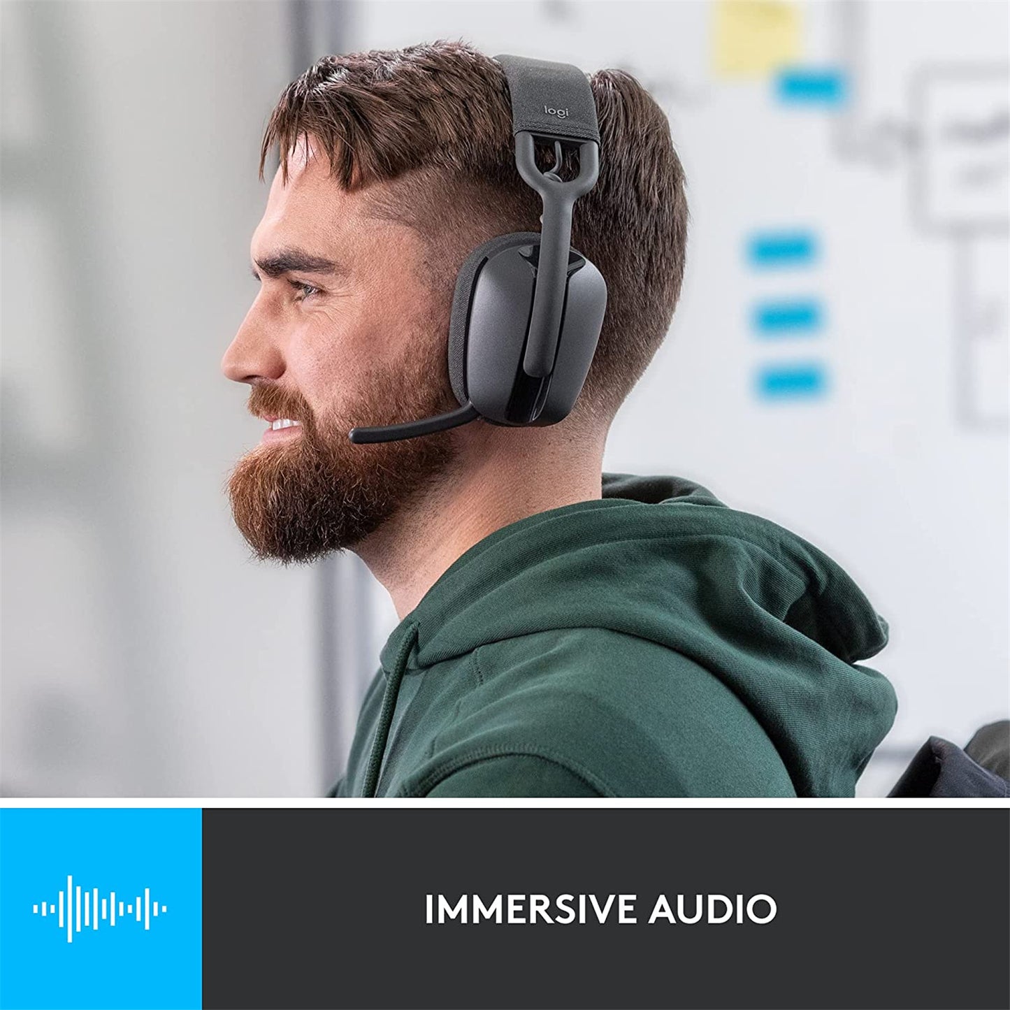 Logitech Zone Vibe 100 Wireless Over-Ear Headset (Graphite)