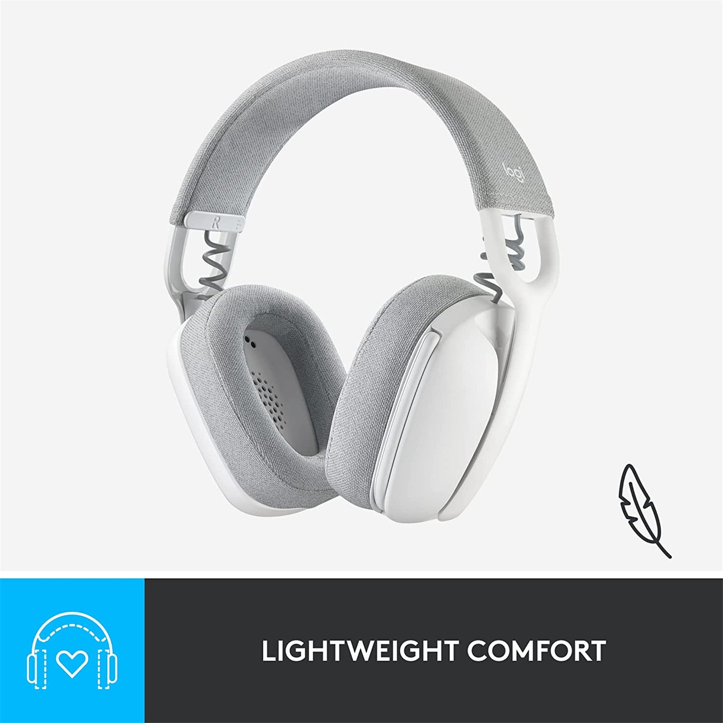 Logitech Zone Vibe 100 Wireless Over-Ear Headset (Off White)