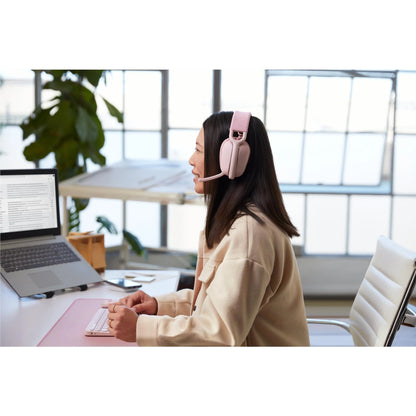 Logitech Zone Vibe 100 Wireless Over-Ear Headset (Rose)