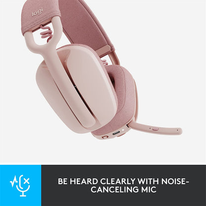Logitech Zone Vibe 100 Wireless Over-Ear Headset (Rose)