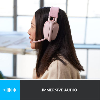Logitech Zone Vibe 100 Wireless Over-Ear Headset (Rose)