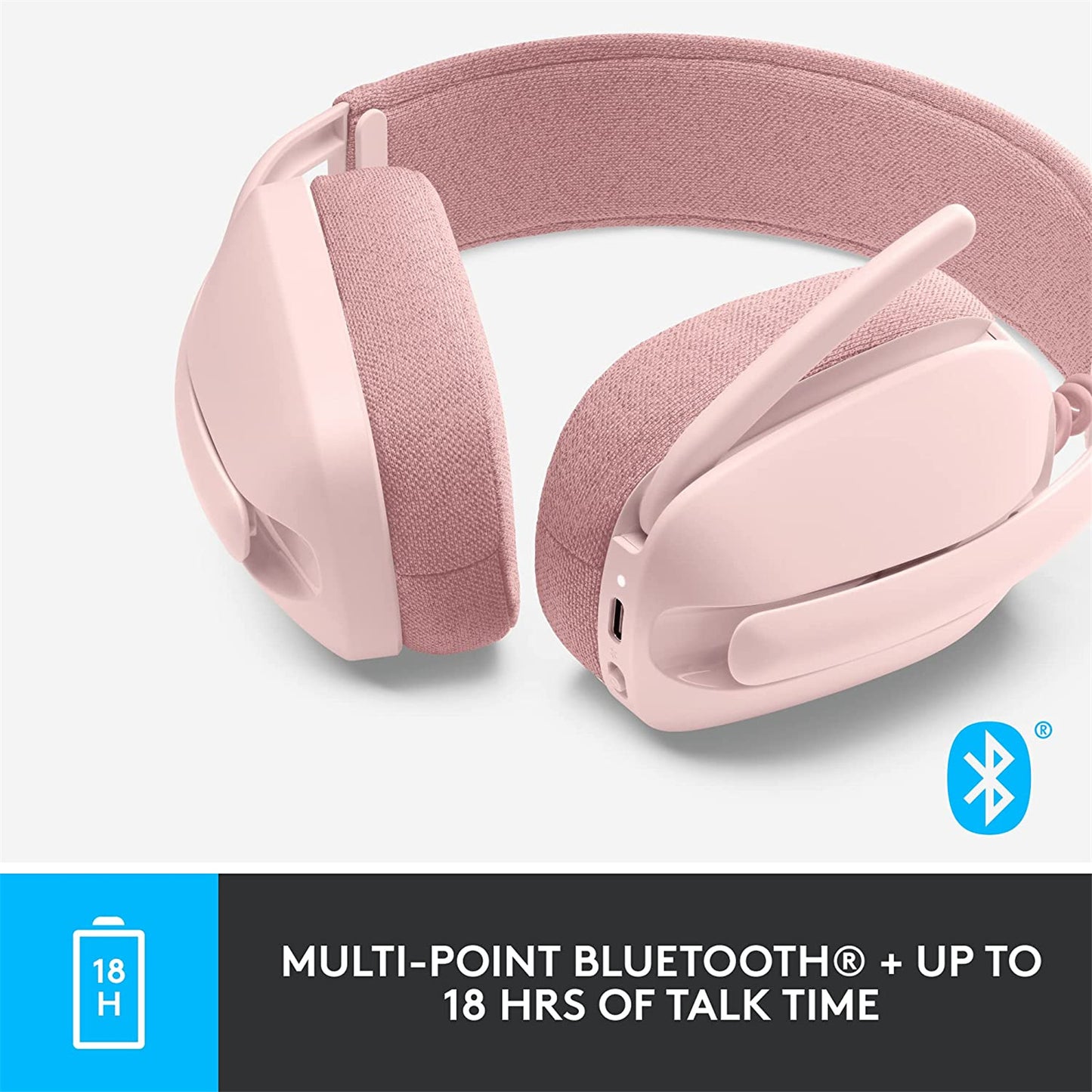 Logitech Zone Vibe 100 Wireless Over-Ear Headset (Rose)
