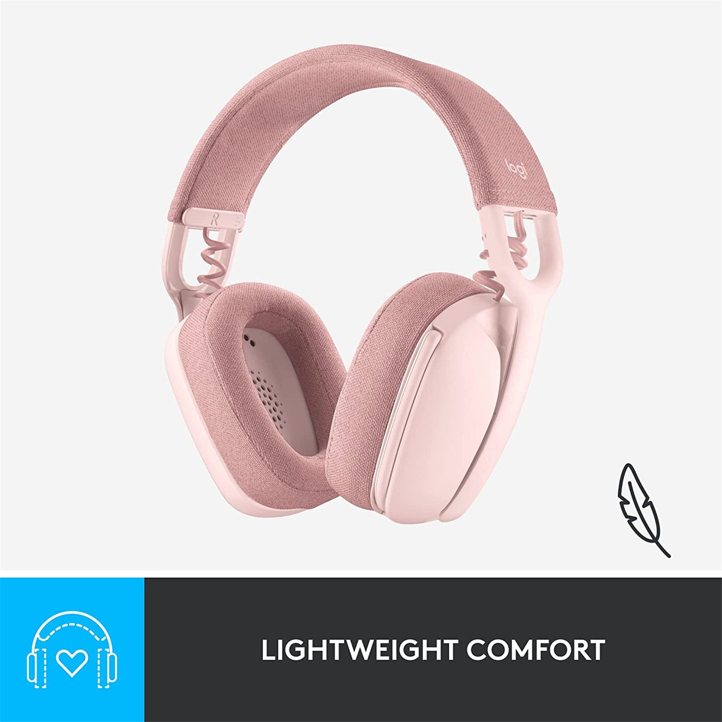 Logitech Zone Vibe 100 Wireless Over-Ear Headset (Rose)